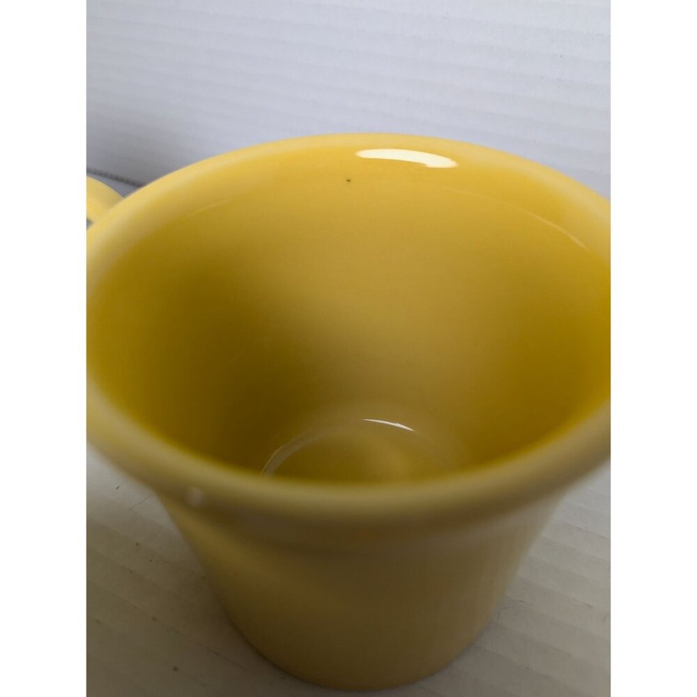 Fiesta Ware Yellow Tom & Jerry lot 3 Coffee Cup Ring handled Mug 3 1/2 in - Picture 8 of 10